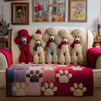 Poodle Paws Quilted Sofa Cover GFTOYC1969