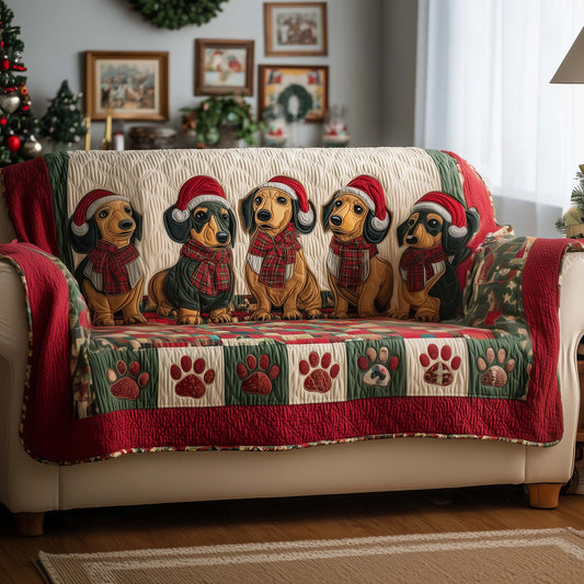 Dachshund Paws Quilted Sofa Cover GFTOYC1971