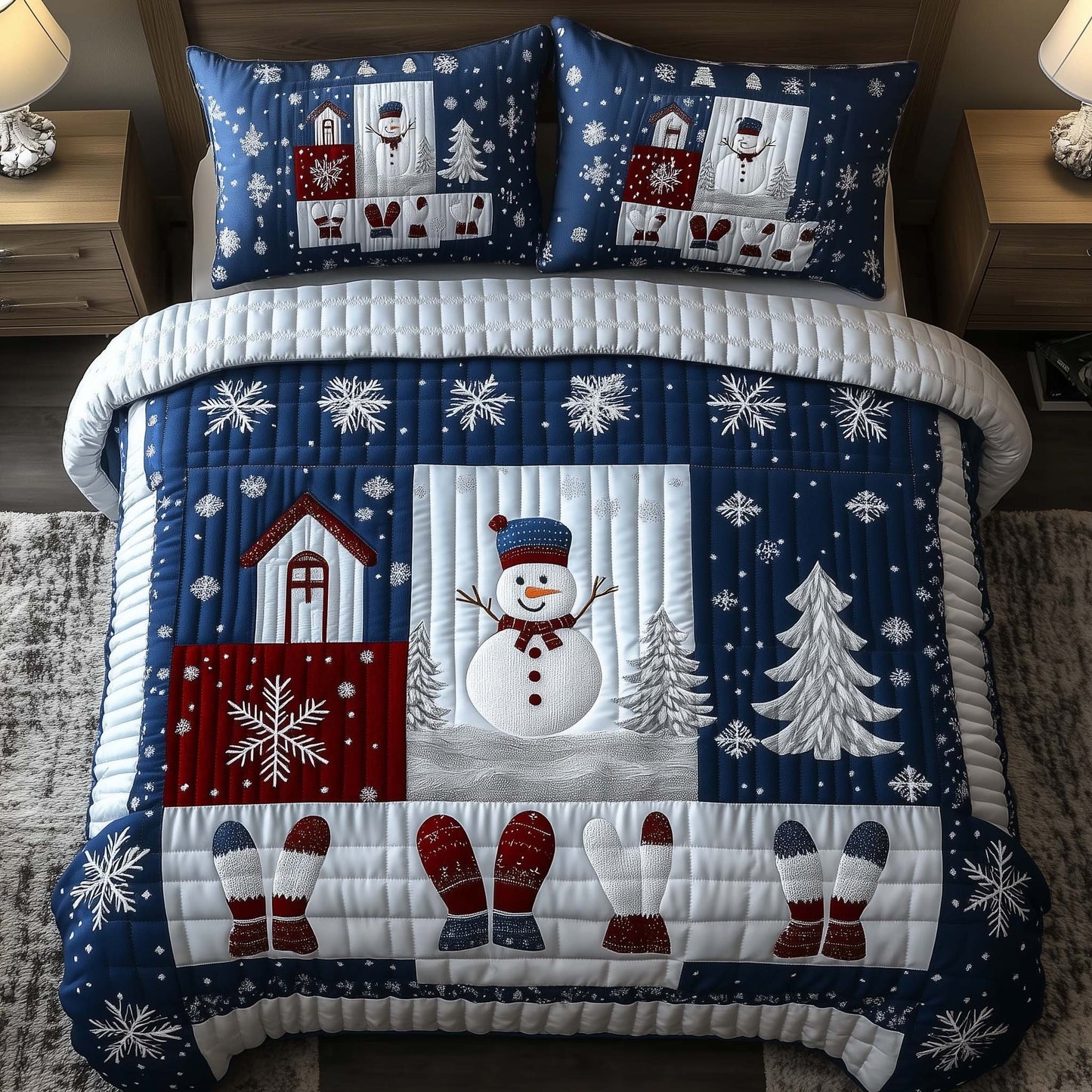 Holiday Patchwork Duvet Cover Set GFTOYC1975