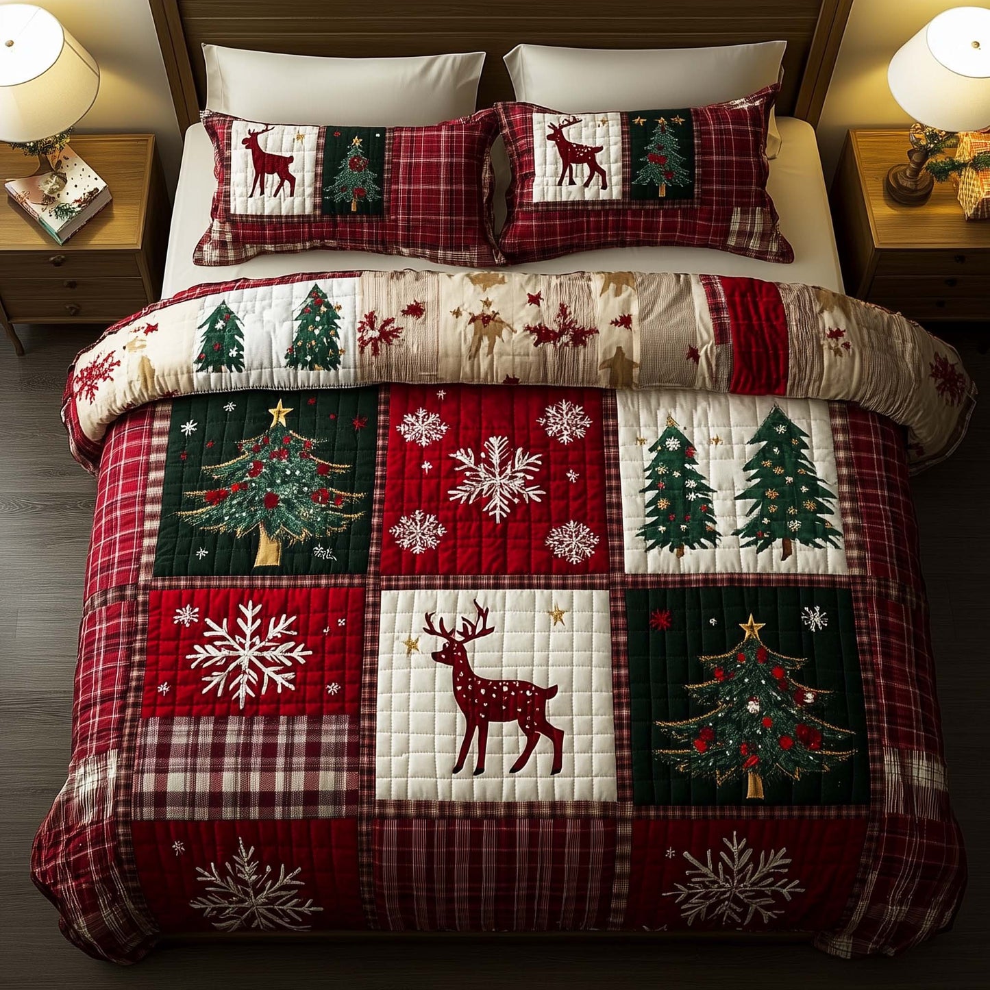 Holiday Patchwork Duvet Cover Set GFTOYC1976
