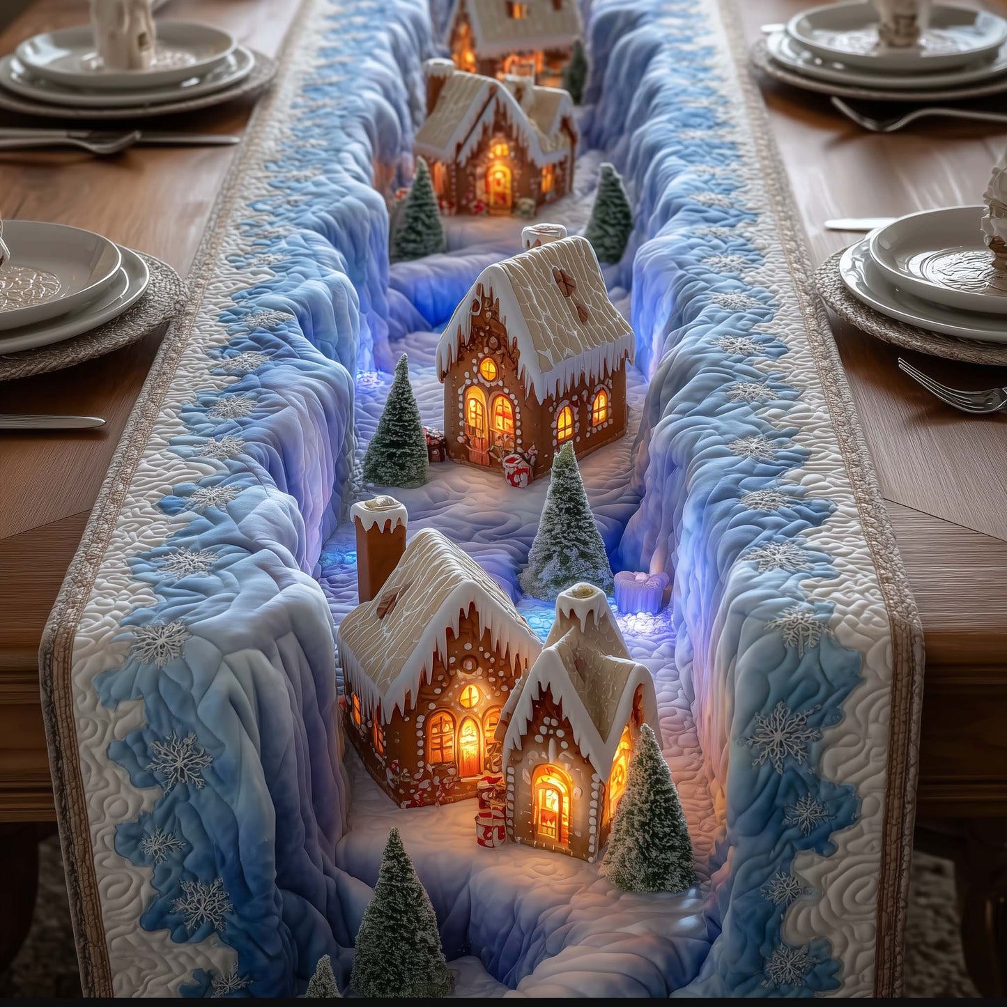 Gingerbread House Quilted Table Runner GFTOYC1981