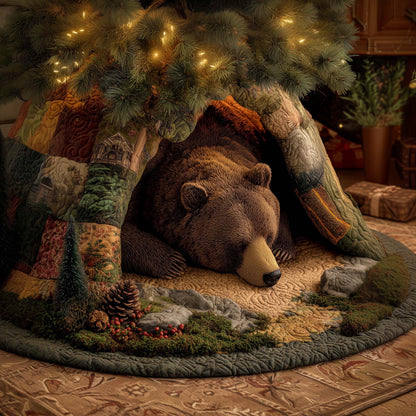 Woodland Bear Quilted Tree Skirt GFTOYC2021