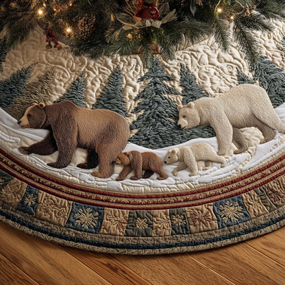 Woodland Bear Quilted Tree Skirt GFTOYC2025