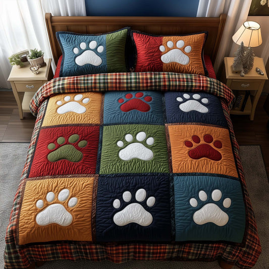 Fluffy Paws Patchwork Duvet Cover Set GFTOYC2048