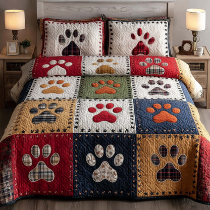 Fluffy Paws Patchwork Duvet Cover Set GFTOYC2049