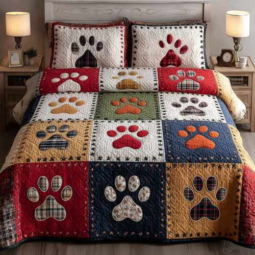 Fluffy Paws Patchwork Duvet Cover Set GFTOYC2049