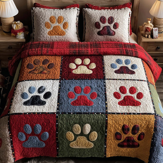 Fluffy Paws Patchwork Duvet Cover Set GFTOYC2050