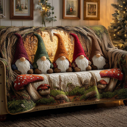 Cheerful Gnome Quilted Sofa Cover GFTOYC2067