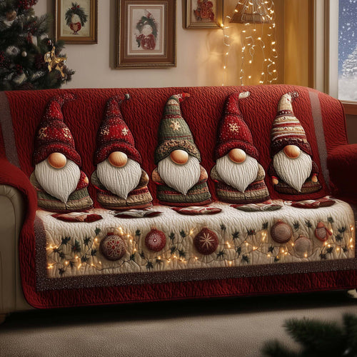 Cheerful Gnome Quilted Sofa Cover GFTOYC2068