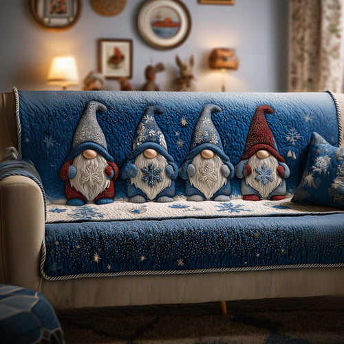 Cheerful Gnome Quilted Sofa Cover GFTOYC2070