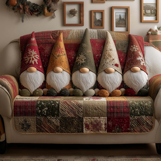 Cheerful Gnome Quilted Sofa Cover GFTOYC2071