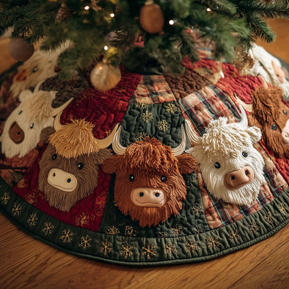 Rustic Cow Quilted Tree Skirt GFTOYC2082