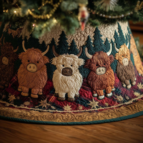 Rustic Cow Quilted Tree Skirt GFTOYC2083