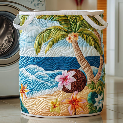 Tropical Plumeria Quilted Laundry Basket GFTOYC210