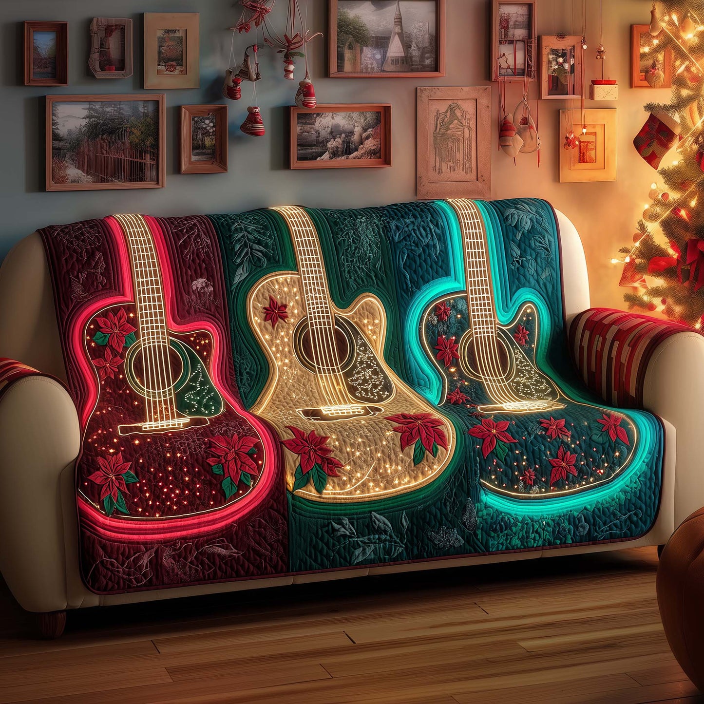 Rhythm Guitar Quilted Sofa Cover GFTOYC2104