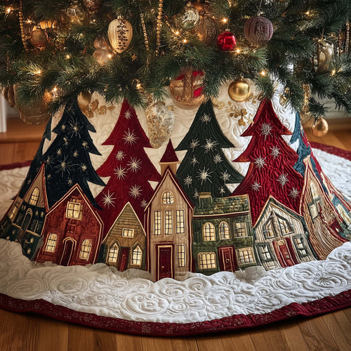 Holiday Pine Trees Quilted Tree Skirt GFTOYC2112
