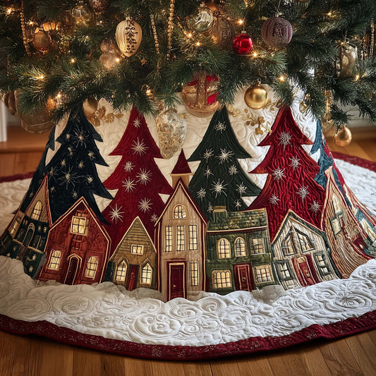 Holiday Pine Trees Quilted Tree Skirt GFTOYC2112