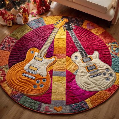 Peace Sign Quilted Round Mat GFTOYC2129