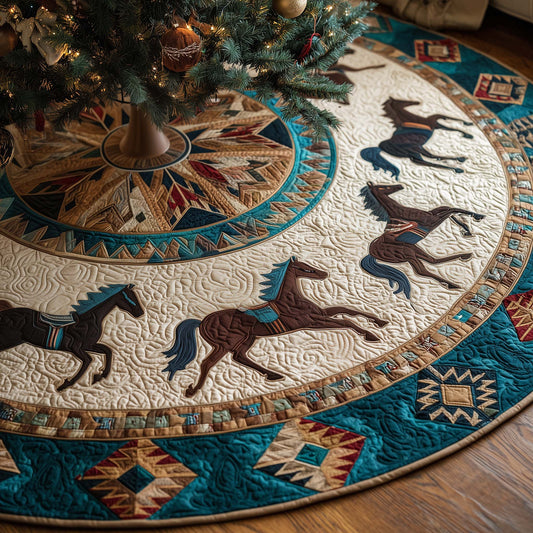 Tribal Stallion Quilted Tree Skirt GFTOYC2132