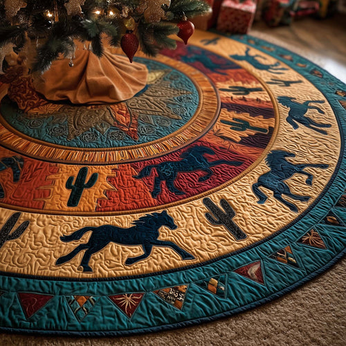 Tribal Stallion Quilted Tree Skirt GFTOYC2134