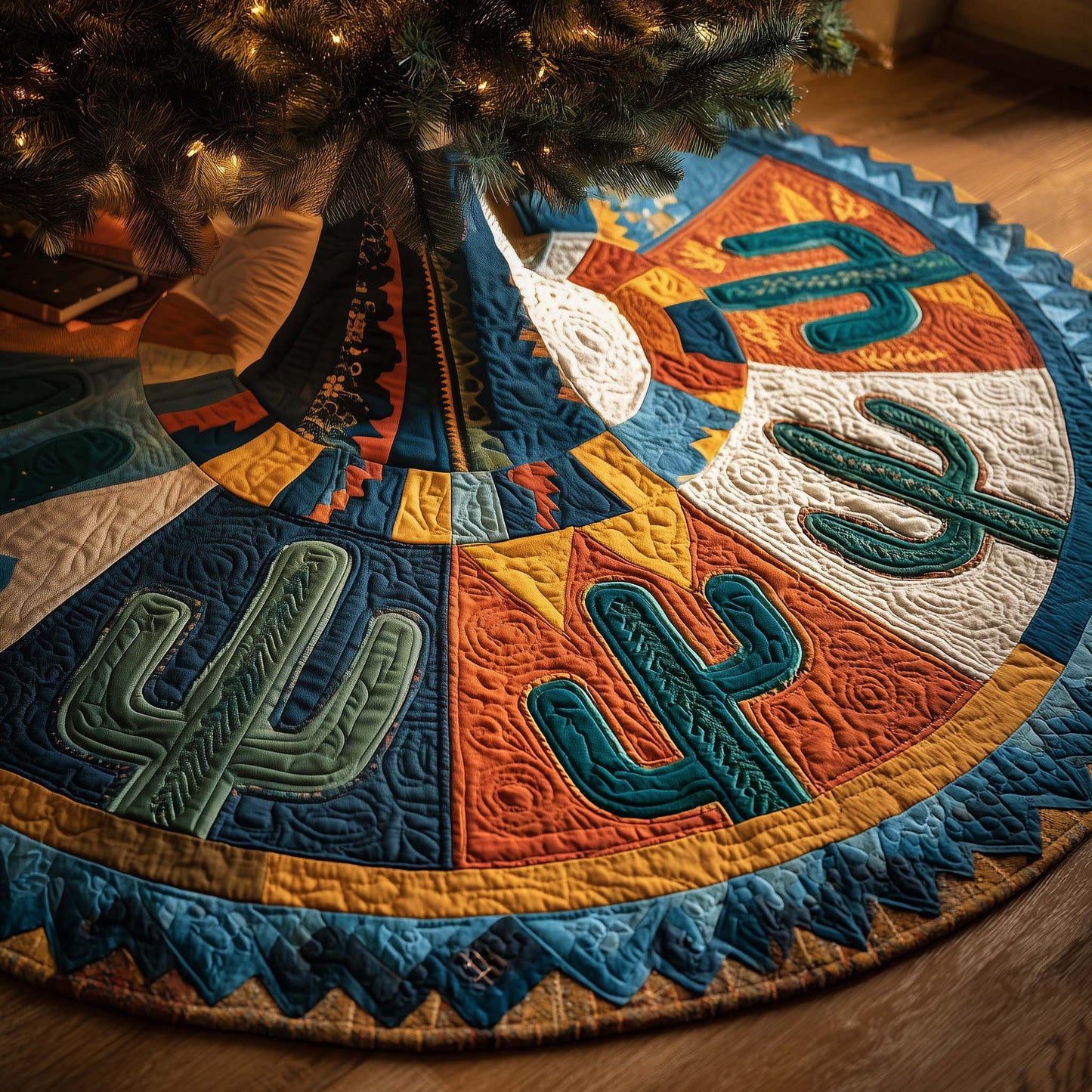 Tribal Majesty Quilted Tree Skirt GFTOYC2136