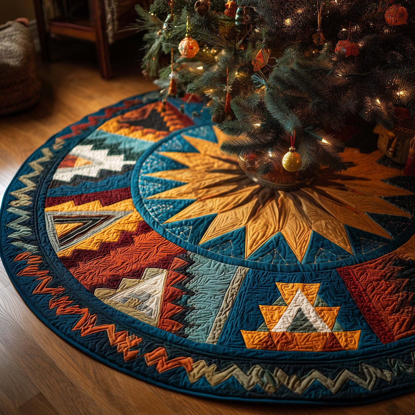 Tribal Majesty Quilted Tree Skirt GFTOYC2138