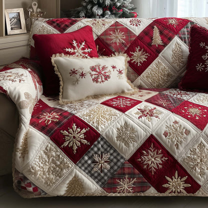 Christmas Patchwork Quilted Sofa Cover GFTOYC2163