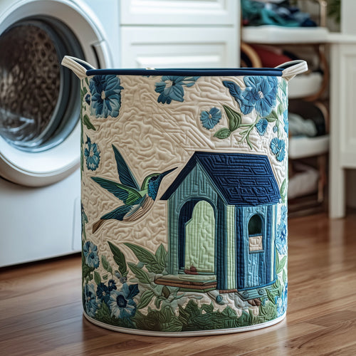 Elegant Hummingbird Quilted Laundry Basket GFTOYC216