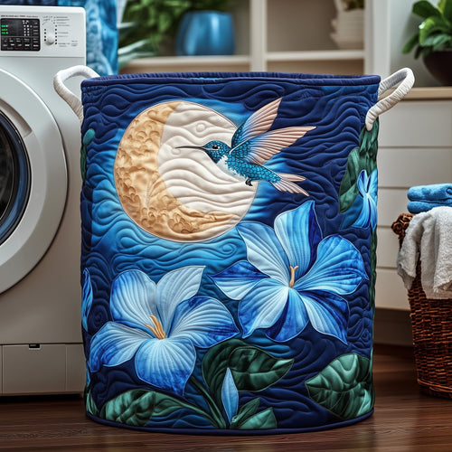 Elegant Hummingbird Quilted Laundry Basket GFTOYC217