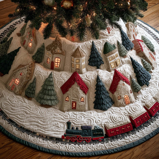 Christmas Village Quilted Tree Skirt GFTOYC2180