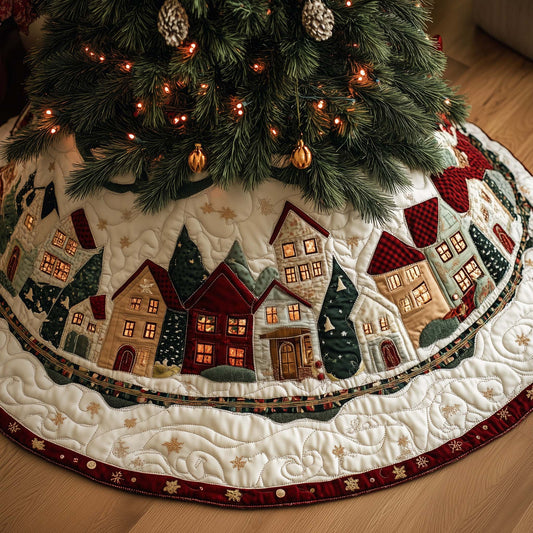 Christmas Village Quilted Tree Skirt GFTOYC2181