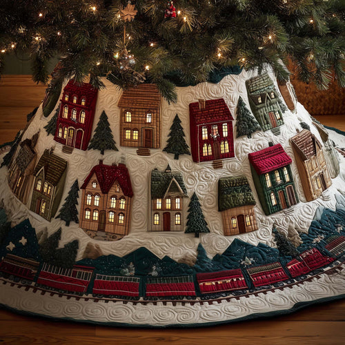 Christmas Village Quilted Tree Skirt GFTOYC2182