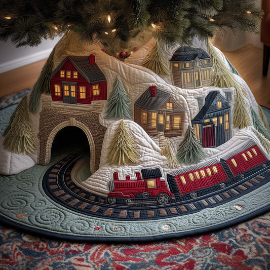 Christmas Village Quilted Tree Skirt GFTOYC2185