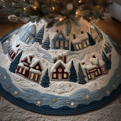 Christmas Village Quilted Tree Skirt GFTOYC2186