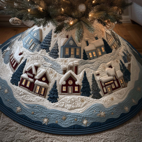 Christmas Village Quilted Tree Skirt GFTOYC2186