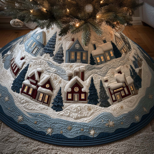 Christmas Village Quilted Tree Skirt GFTOYC2186