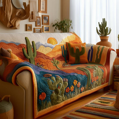 Desert Sentinel Quilted Sofa Cover GFTOYC2195