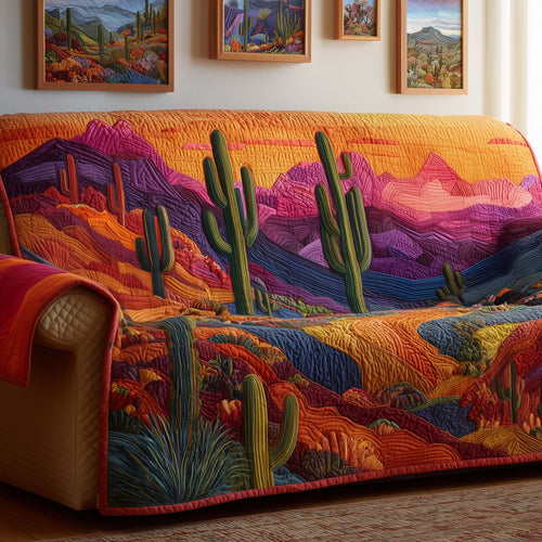 Desert Sentinel Quilted Sofa Cover GFTOYC2196