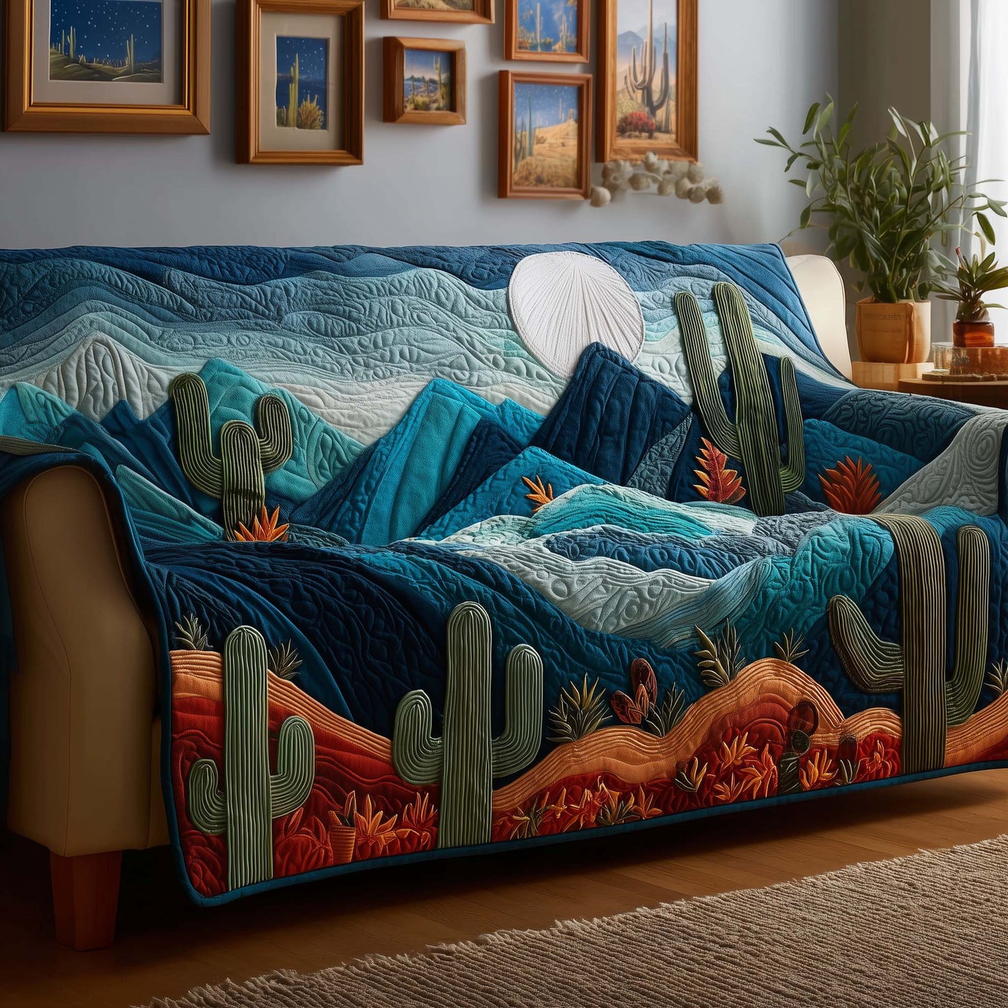 Desert Sentinel Quilted Sofa Cover GFTOYC2197