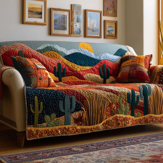 Desert Sentinel Quilted Sofa Cover GFTOYC2199