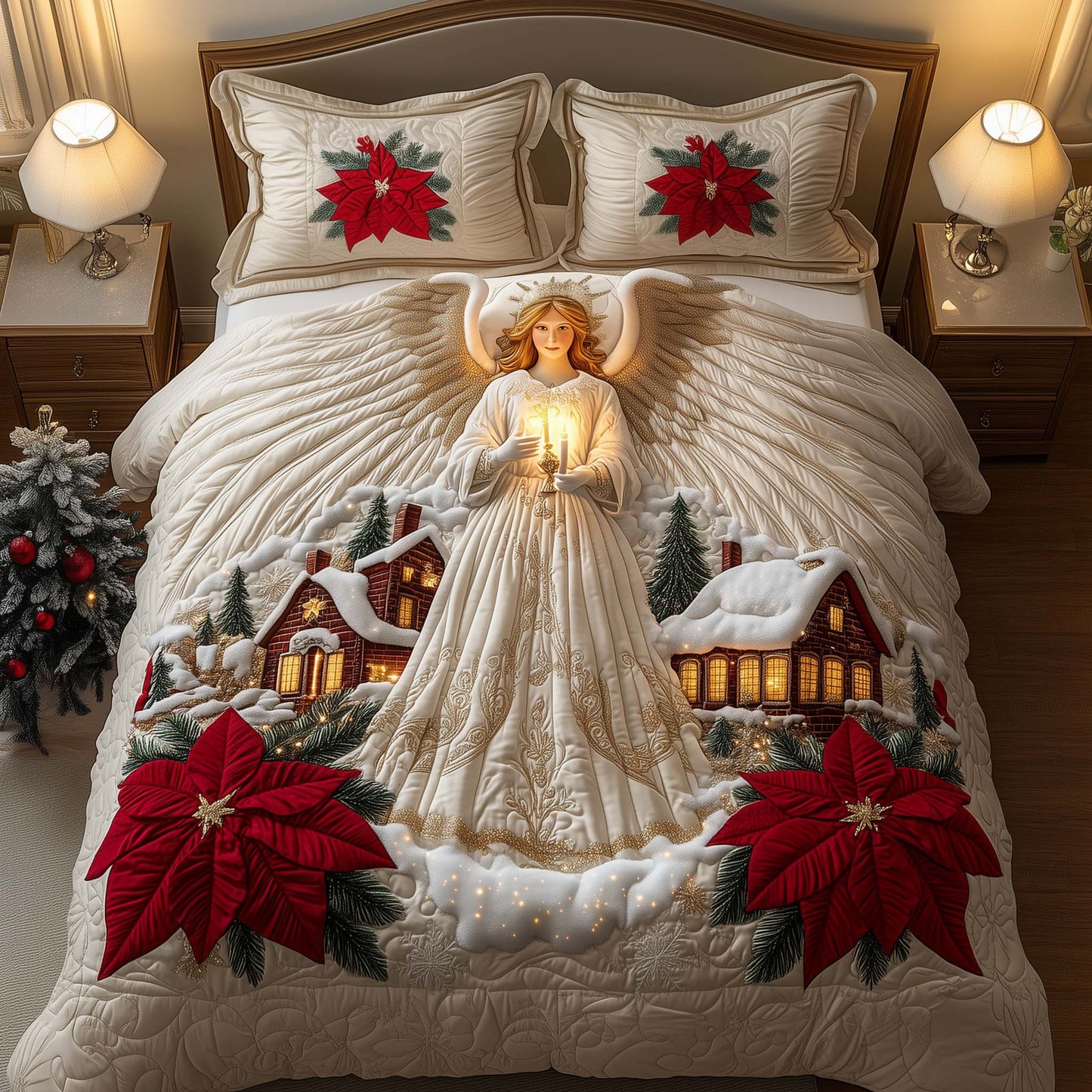 Village Holly Angel Duvet Cover Set GFTOYC2218