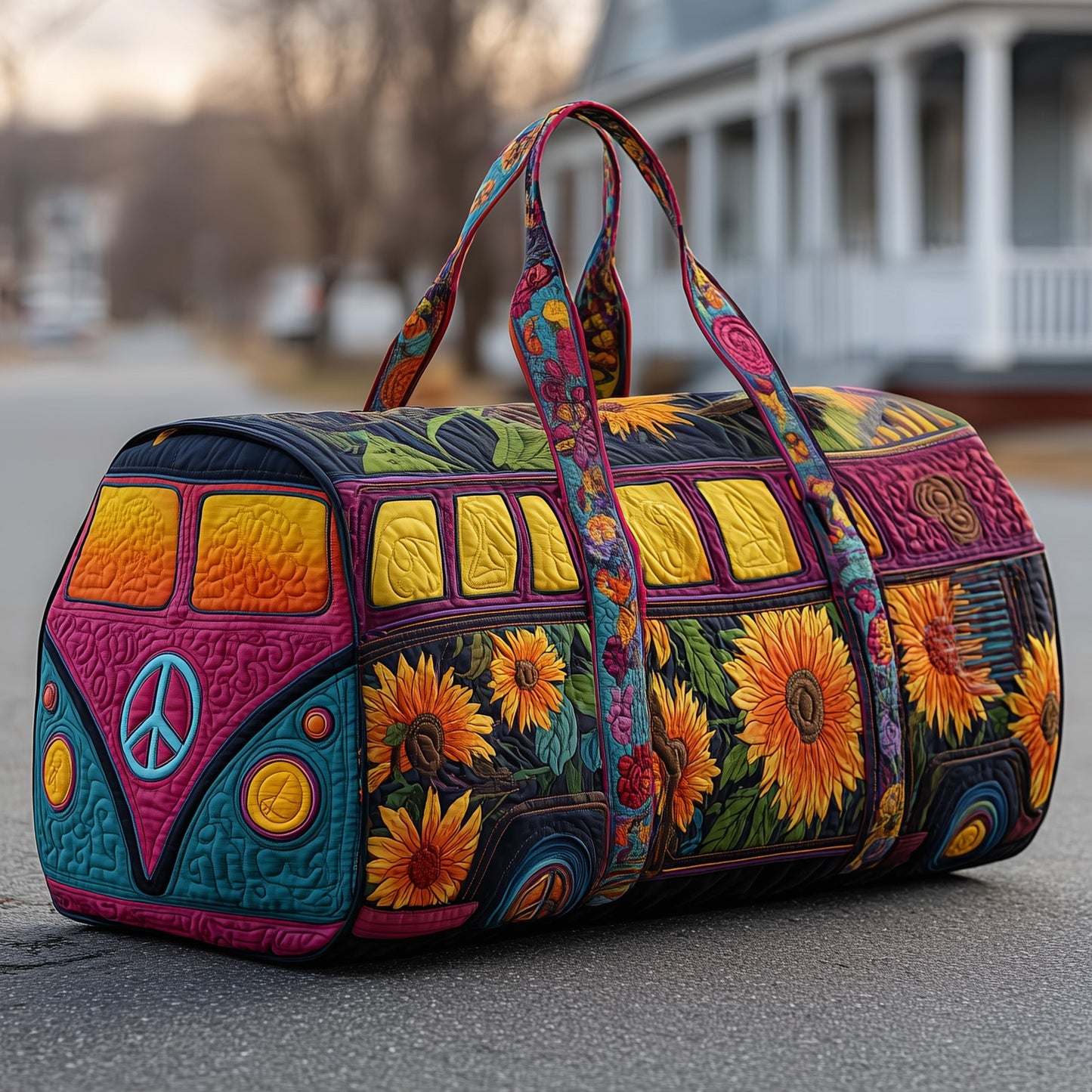 Hippie Van Quilted Duffle Bag GFTOYC222