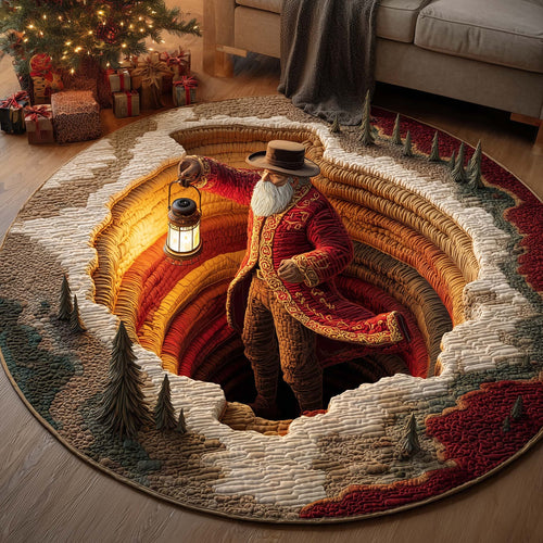 Cowboy Santa Quilted Round Mat GFTOYC2230