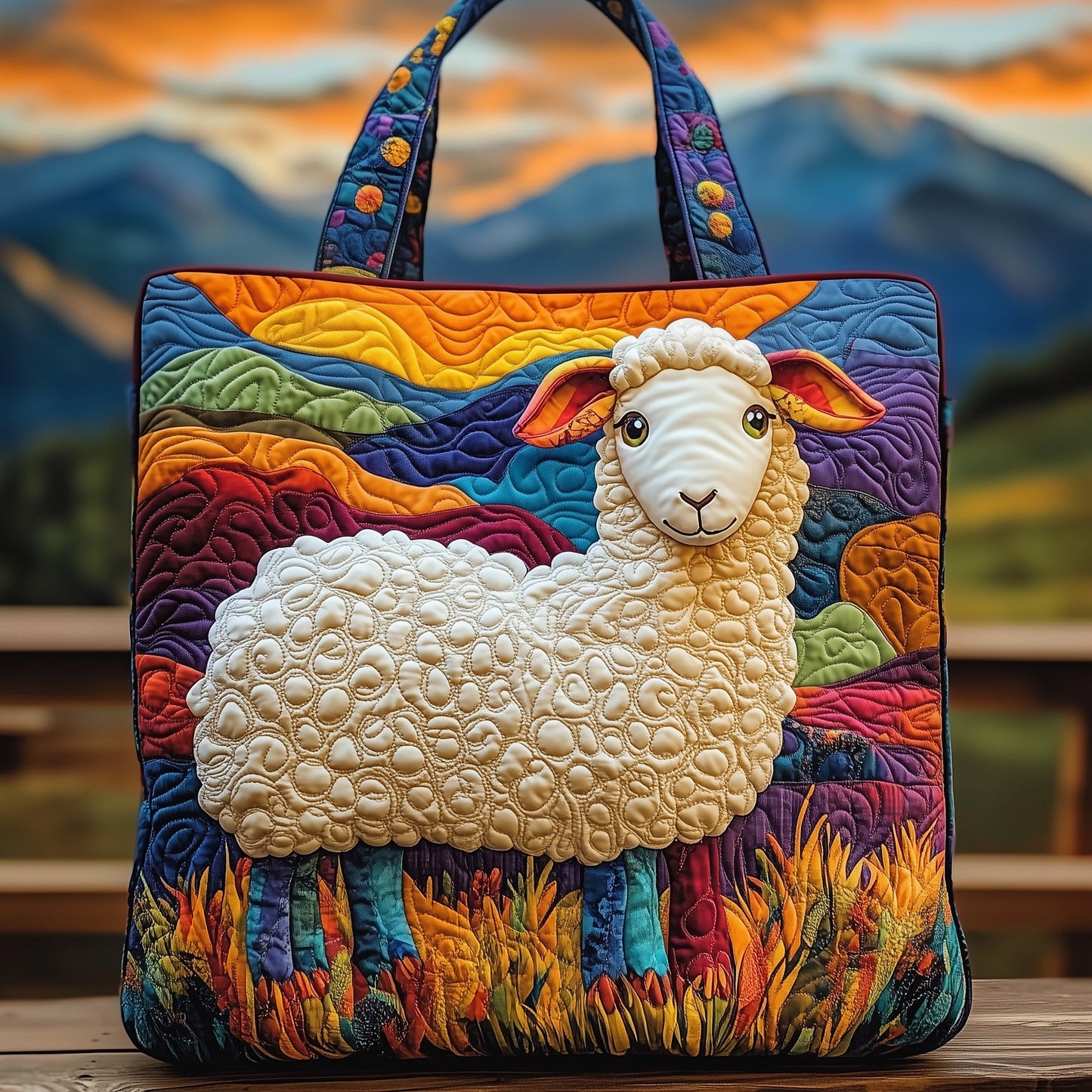 Adorable Sheep Quilted Tote Bag GFTOYC224