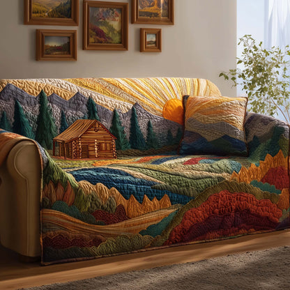 Forest Cabin Quilted Sofa Cover GFTOYC2243