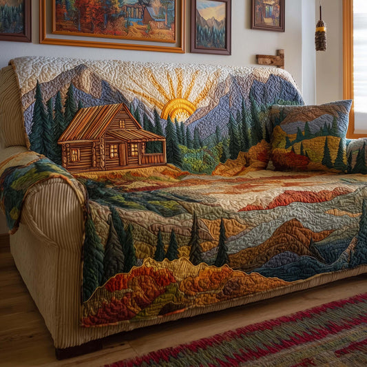 Forest Cabin Quilted Sofa Cover GFTOYC2244