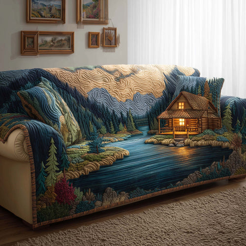 Forest Cabin Quilted Sofa Cover GFTOYC2245