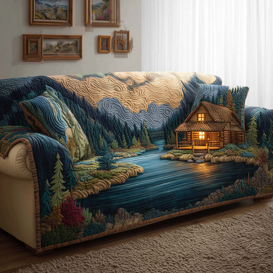 Forest Cabin Quilted Sofa Cover GFTOYC2245