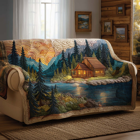 Forest Cabin Quilted Sofa Cover GFTOYC2246