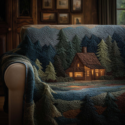 Forest Cabin Quilted Sofa Cover GFTOYC2247